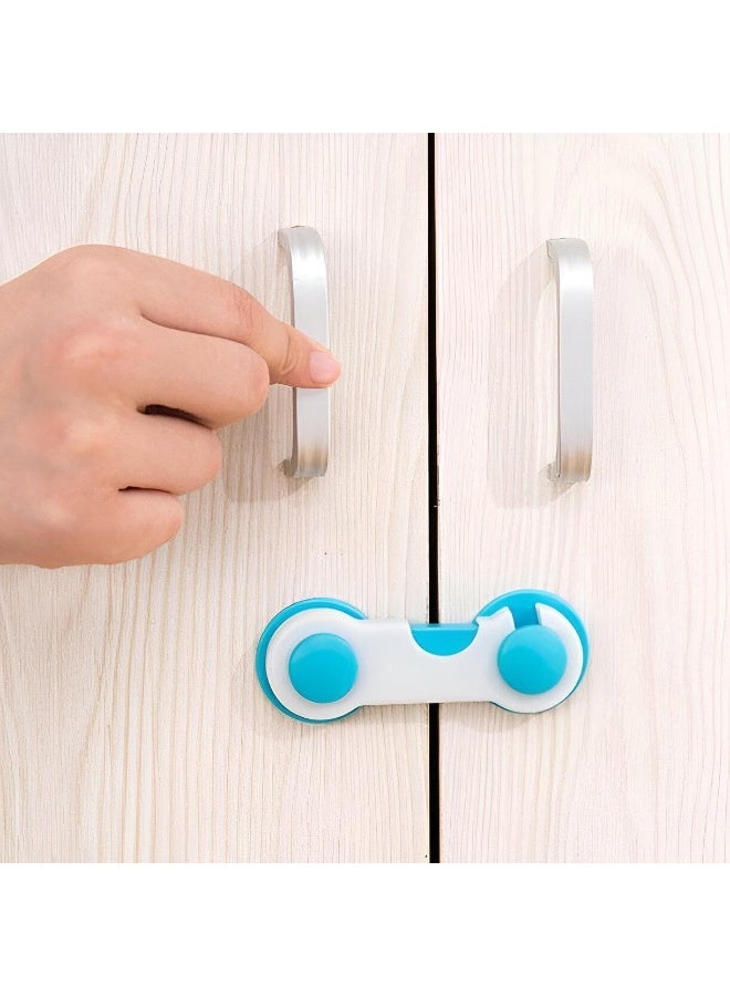 9Pcs Childproof Safety Locks for Babies and Toddlers – Reinforced Plastic Locks for Cabinets, Drawers, Wardrobes, Refrigerators and Microwaves, Protect Children from Accidents, Multicolor - Image 3